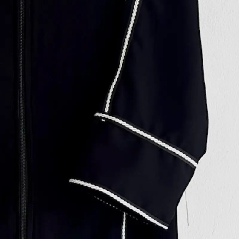 Abaya Anak List Pita Jetblack Kiara 4-12 Tahun -  Gamis Muslim Hitam Jetblack anak perempuan Variasi Putih Dress Tanggung 4