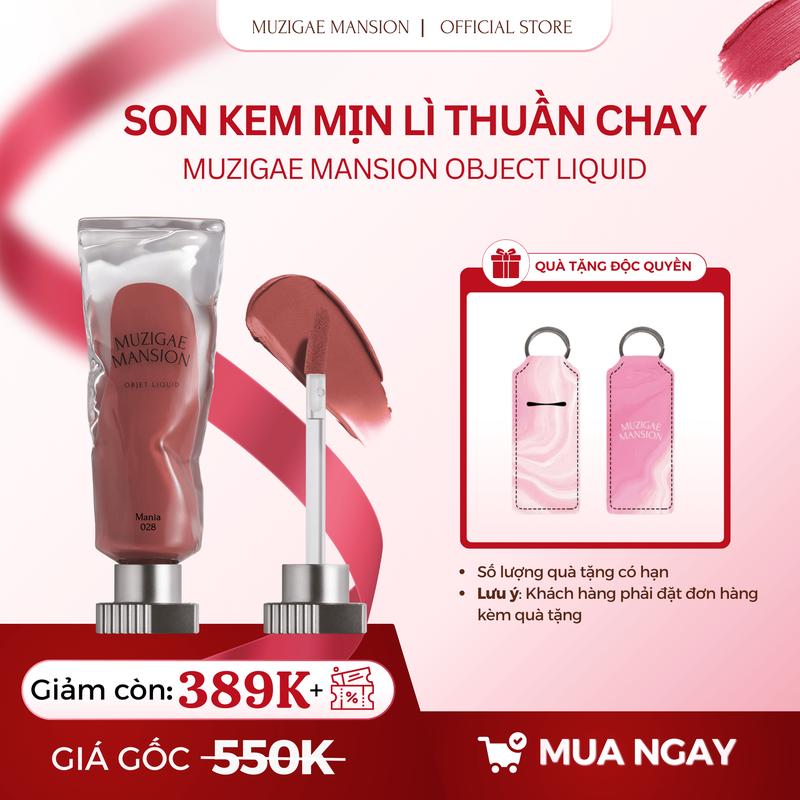  Son Kem Lì Thuần Chay Muzigae Mansion Chất Velvet Objet Liquid 6g 