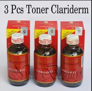 3 Pcs Clariderm Ori No 3 Asli Clariderm Astringent Original / Toner Klariderm Pembersih Wajah Kusam Hitam Menjadi Glowing