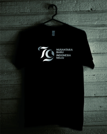 Sablon Setrika untuk kaos baju Hut RI 79 17 Agustus Warna Putih 1