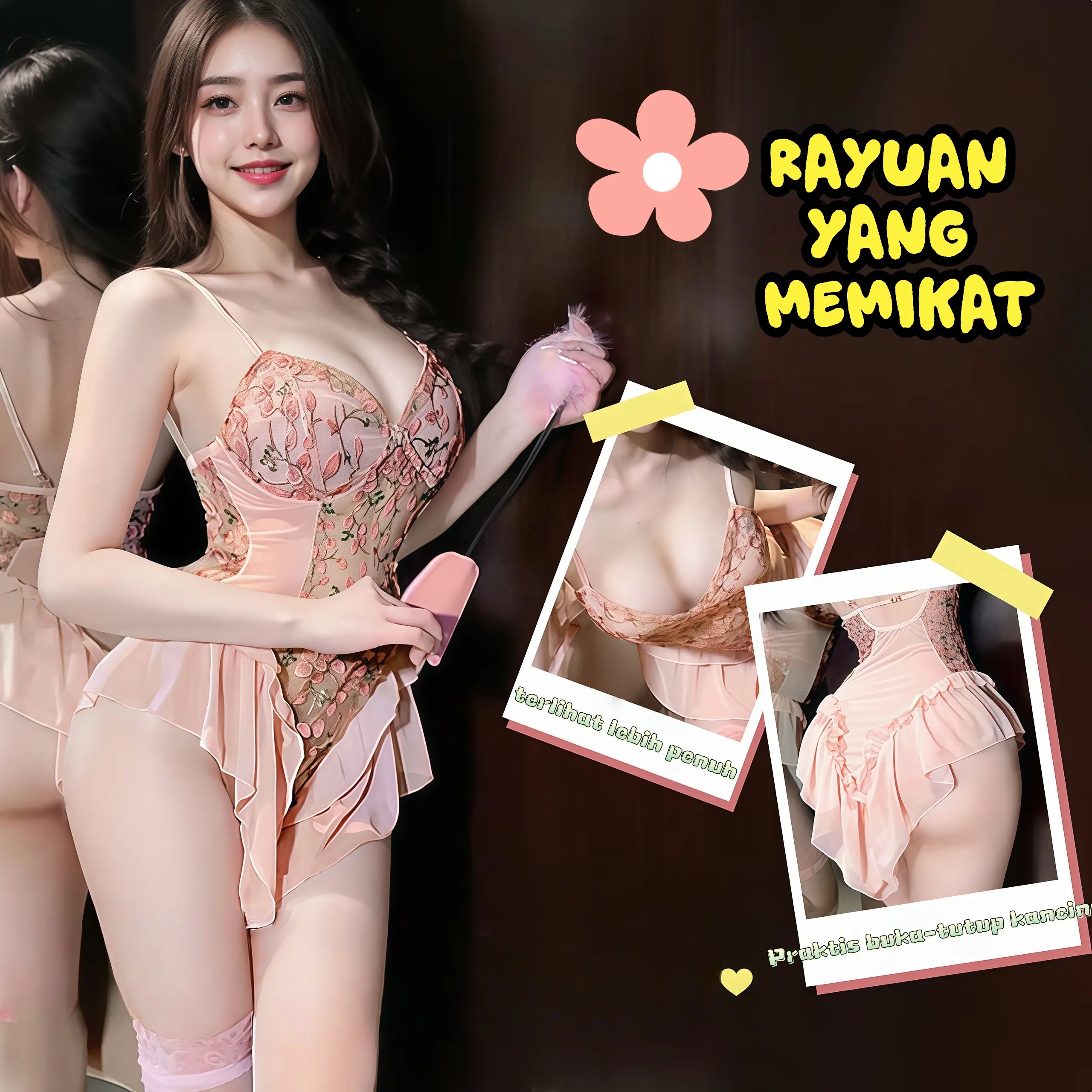 Sexy Lingerie Dress Transparan Baju Tidur Lingerie Wanita / Lingerie Sexy Wanita / Baju Tidur Haram Wanita/Seragam Rayuan