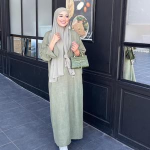 Jubah Muslim, Warna Pejal, Gaya Kasual, Longgar, Saiz Besar, Gaun Elegan, Jubah Mewah Eksklusif, Abaya, LR715