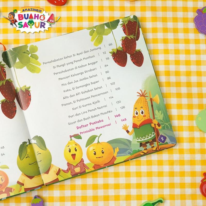 Product Introduction of Buku Anak - Buah dan Sayur - Amazing!!! Buah & Sayur - Buku Ensiklopedia Anak Usia 5+ - Visi Mandiri - Hardcover Books 13