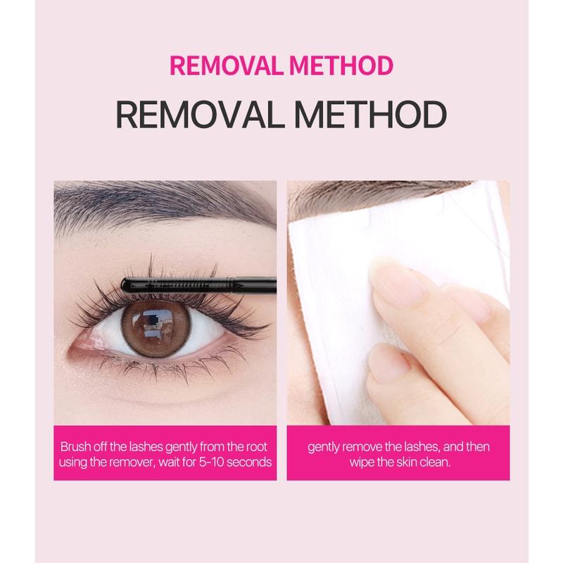 MLEN DIARY lash bond dan remover bulu mata lem maskara & penghapus bulu mata palsu-tahan air dan juga tahan hingga 48 jam 5