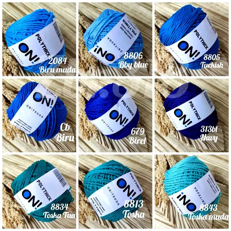 Benang Rajut Polythick/d30/polybigply/ply besar sery biru