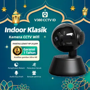 Franwell V380 Q6 PRO Hitam/Putih 1080P Indoor Camera IP Keamanan Cerdas WiFi Penglihatan Malam Kamera Audio Dua Arah Motion Track