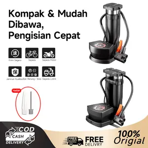 Pompa Injak Ban Ganda 160psi Double High Pressure untuk Sepeda Motor & Mobil dengan Kaki Pipa Ganda Tekanan Maksimal 160psi Serbaguna dan Efisien pompa udara bertekanan bola Mini Car Kendaraan Tire