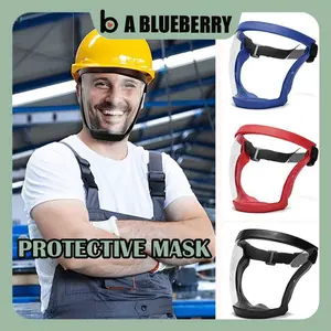 A BLUEBERRY UV400 FACE SHIELD Pelindung Masker Pelindung Transparan HD Perlindungan Debu Tetesan Wajah Penuh