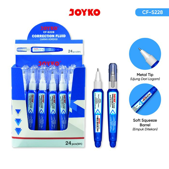 Gambar JOYKO Correction Fluid 1 Pack CF-S228 Isi 24 Pcs dari Joyko Indonesia Kota Administrasi Jakarta Utara Tokopedia