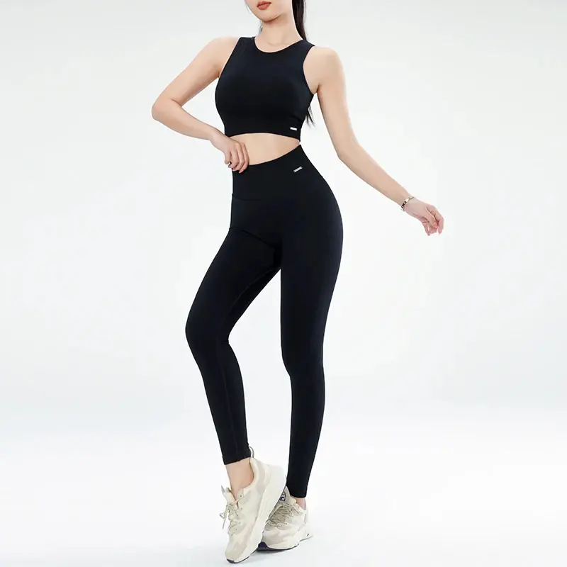 Women's sports fitness suit yoga running shockproof bra underwear thin legs lift buttocks tight bottom nine trousers
