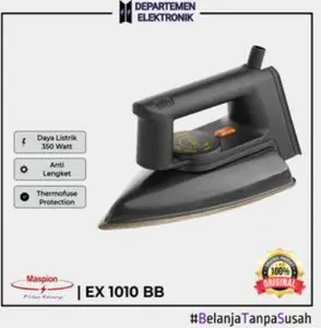 Maspion Electric Iron Setrika Listrik EX 1010 BB Hitam 350 W | GARANSI Kabel
