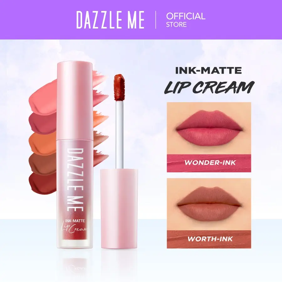 DAZZLE ME Ink-Matte Lip Cream dengan hasil akhir Matte Finish