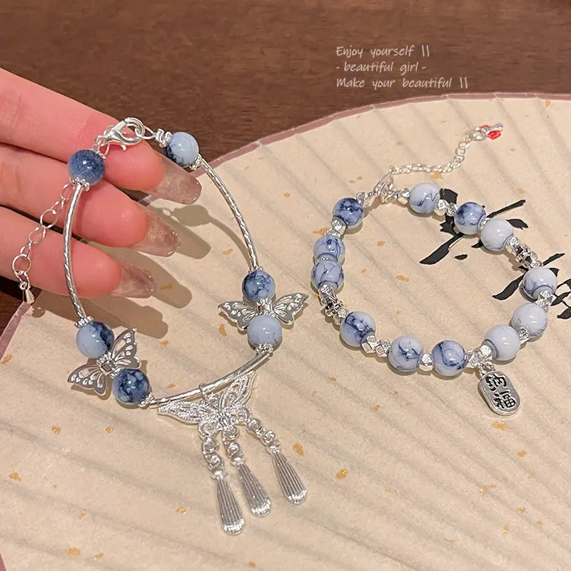 Gelang Manik Manik Retro Aesthetic Gelang Manik Manik Dengan Liontin Cantik 5