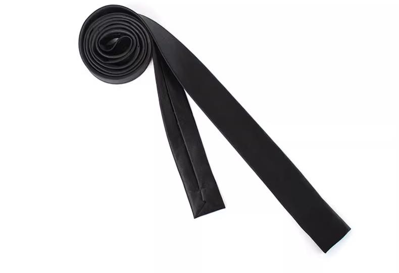 Product Introduction of Black Tie Thin Narrow Version Male Fashion Casual Young Thin Korean Narrow Small Thin Female Decoration Ins Match 25
