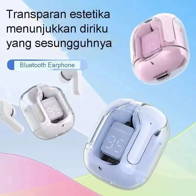 Headset Bluetooth TWS K3 Air31 Wireless Earphone Headphone dengan LED Display Transparan dan Hifi Sound Ponsel