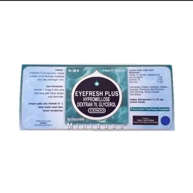 Eyefresh plus minidose perstrip isi 5tube buat mata kering Lensa