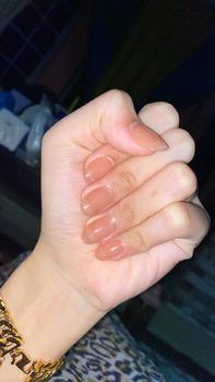 Product Review of [A01 - A04] Natural Polish Fake nails Premium Quality kuku Nude Brush Press Tip Tahan Lama Reusable from 𝖟**𝖖 0