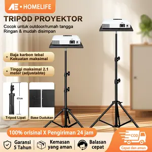 【Pengiriman 24 jam】AE Anti Angin Baja Paduan Karbon Tripod Dudukan Proyektor Lipat Portable Universal｜Tinggi 40cm/42cm｜Cat Oven Anti Gores｜Soket Ulir 1/4 Inci｜Untuk Indoor & Outdoor Logam Plastik