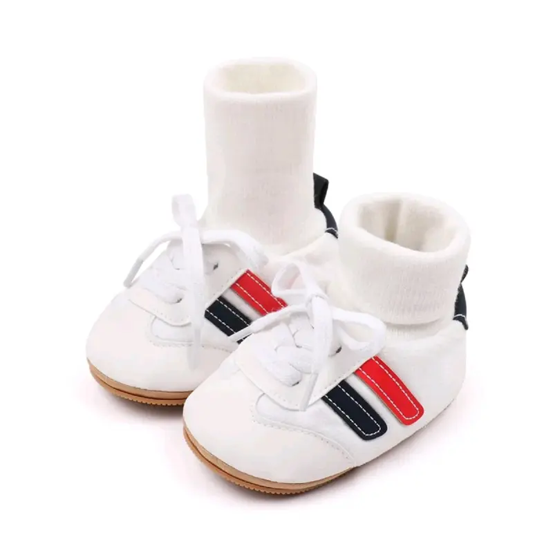 D08_JSB sepatu bayi baby shoes prewalker bayi laki-laki perempuan kaos kaki terbaru 0 3 6 9 12 bln terbaru  sepatu bayi kaos kaki model tali sepatu unisex  kekinian cute 4