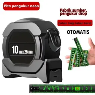 Meteran Pengukur Kelas Industri Presisi Tinggi Bahan Stainless Steel Tebal Tahan Air 7.5m/10m Meteran Tukang 7.5 10 M Alat Ukur Bangunan