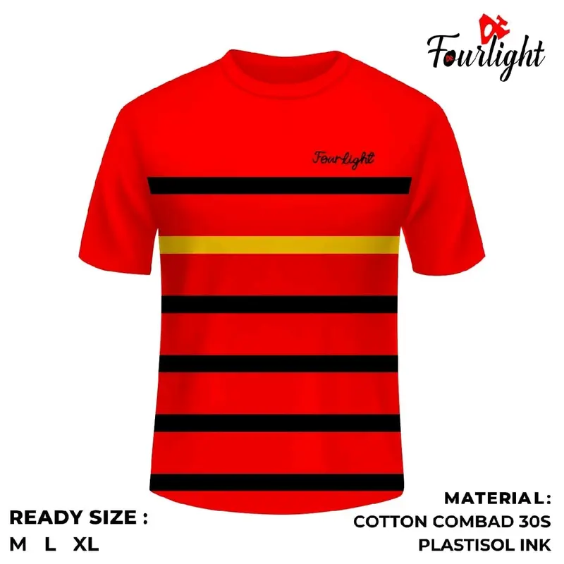 Kaos Best Seller Pria Wanita Fourlight Kaos Lokal Kaos Pria Wanita Distro Baju Combed Sablon Tshirt Nyaman Unisex Atasan Cowok Keren Katun Pendek Dewasa Simple 3