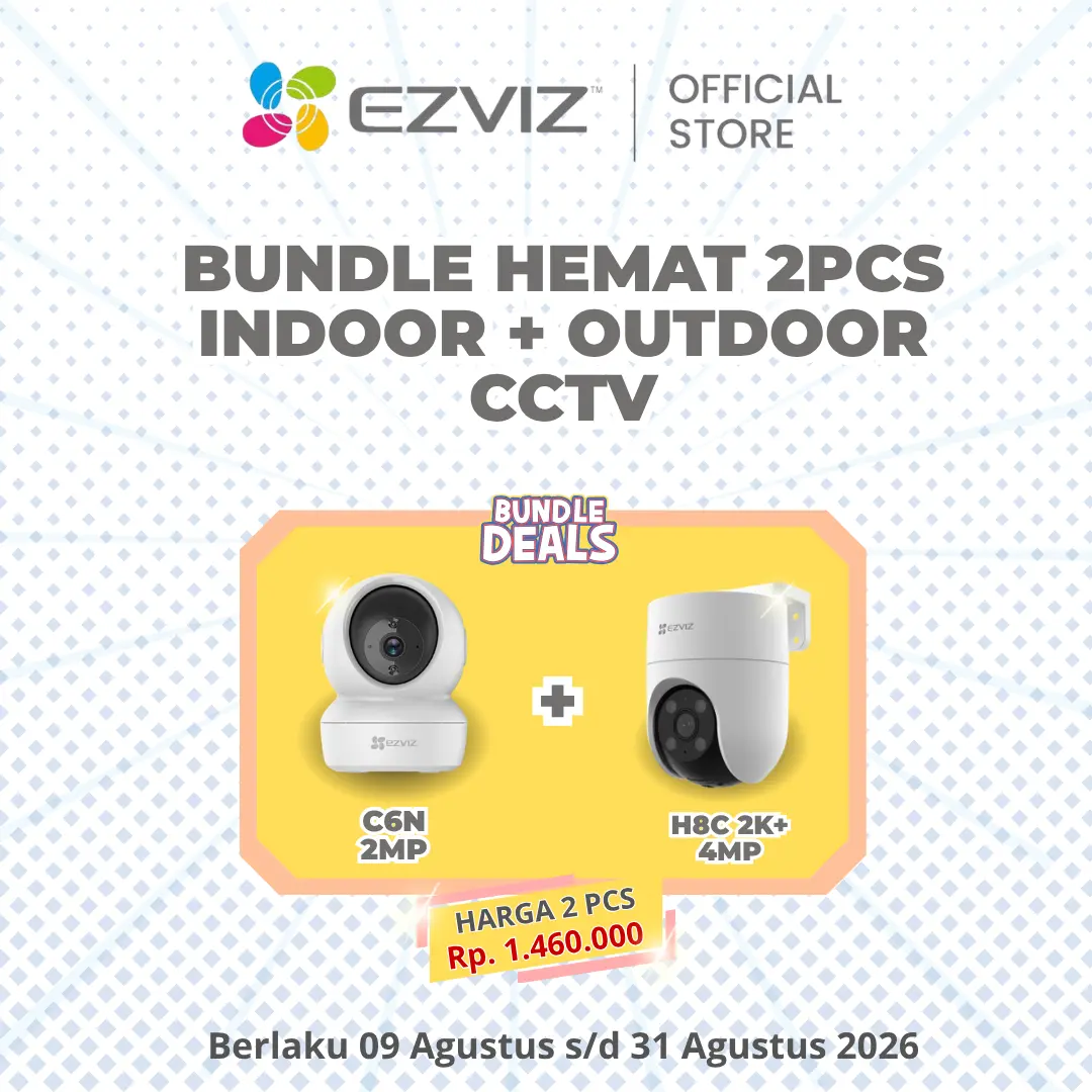 ( PROMO BUNDLE MIX CCTV ) EZVIZ C6N 2MP (INDOOR) + H8C 4MP (OUTDOOR)
