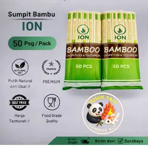 ION Sumpit Bambu Import Premium isi 50 Pasang Non Tusuk Gigi Kualitas Terjamin