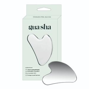 Herramienta Facial de Guasha de Acero Inoxidable de Alta Calidad - Tabla de Masaje de Metal Duradera para Cara y Cuerpo, Incluye Caja de Regalo Exquisita