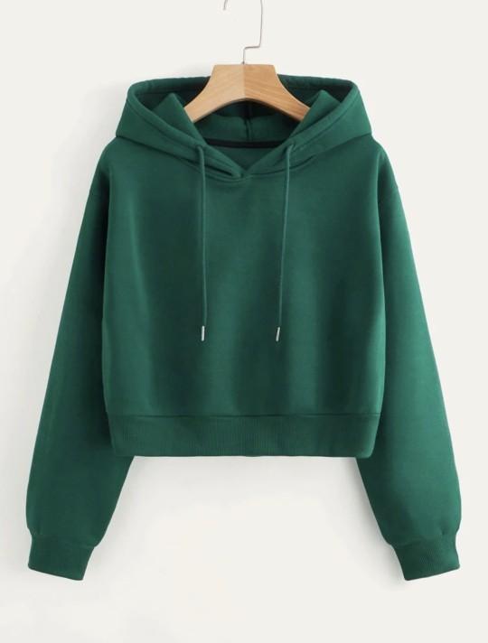 Product Introduction of Sweater Crop Hoodie Wanita Fleece Lembut 10