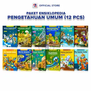 Buku Paket Cerita Anak Bergambar Ensiklopedia Pengetahuan Umum (12 Pcs) Human Body Word History Space Exploration Geograpy Indonesian Heritage / PUSTAKA LEBAH - PL