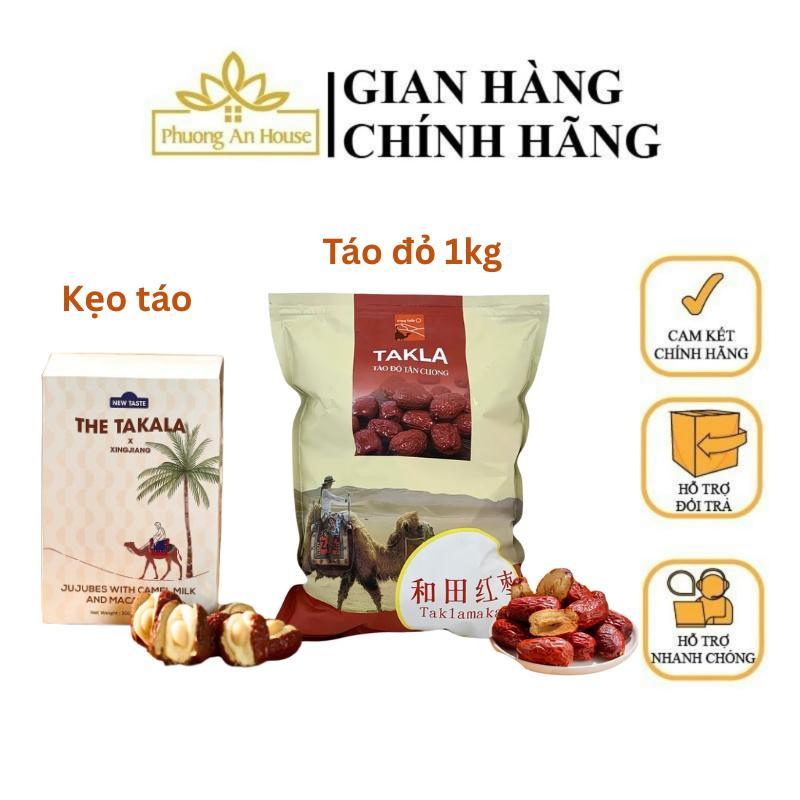  TÁO ĐỎ Tân Cương TAKLA bịch 1kg  - KẸO TÁO LẠC ĐÀ 300gr  
