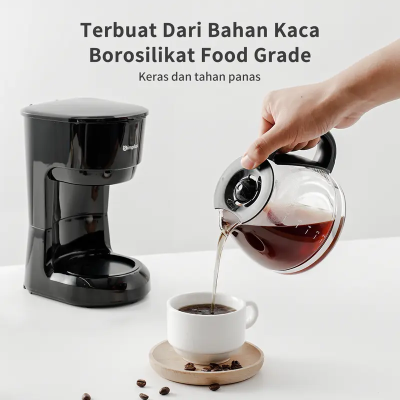 【SUPER PROMO 】SIMPLUS Mesin Kopi Drip Otomatis 750ml /Americano/Vietnam Drip/ Coffee Maker Serbaguna KFJH011 6