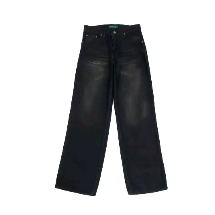 Celana Jeans wide leg Think Retro Hitam Panjang Boyfriend Loose Wanita Dewasa Denim Nyaman Cewek Keren High Waist baggy highwaist Fit regular regular fit Straight cutbray black jort pants flared