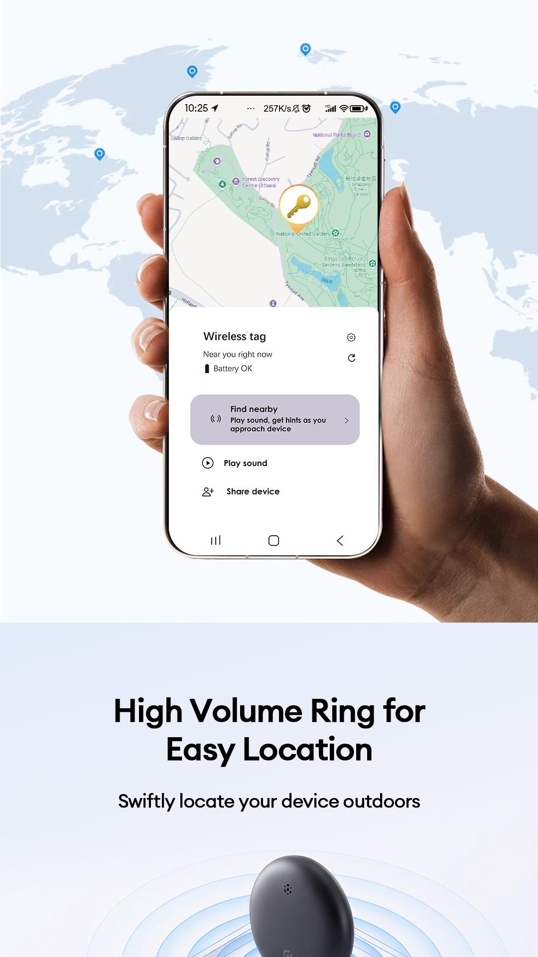 [Android Compatible] Airbot Anergy+ Tracker Tag AT20D | Black & White Product
