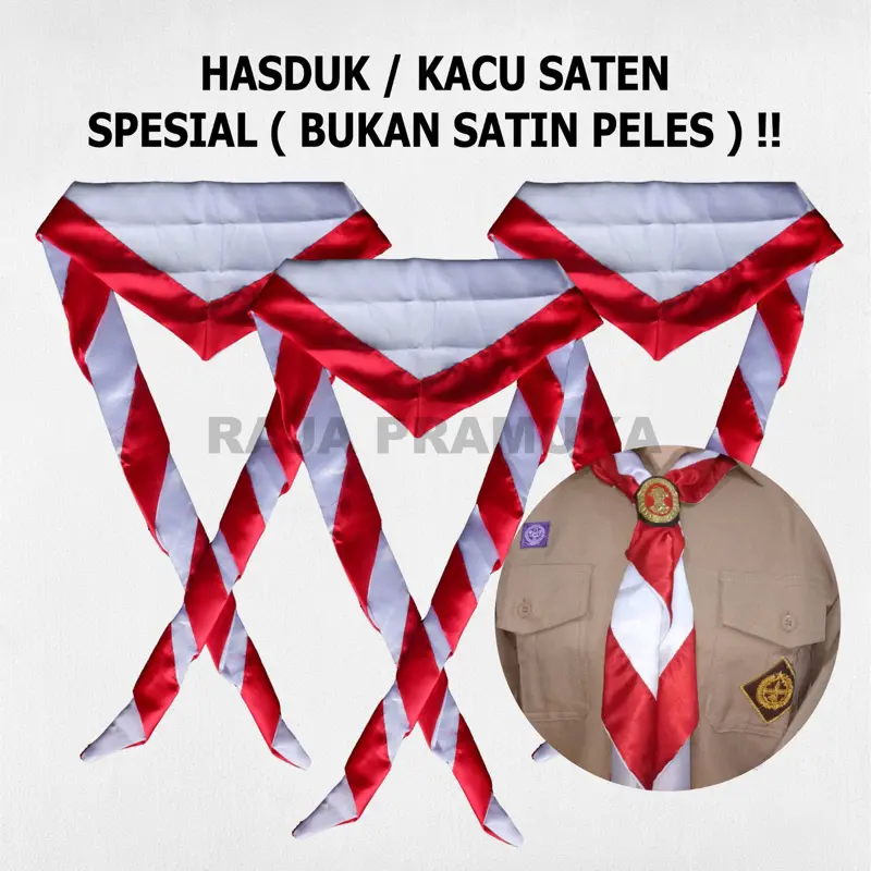 Hasduk Pramuka Bahan Satin kacu siaga penggalang penegak Dasi berkilau