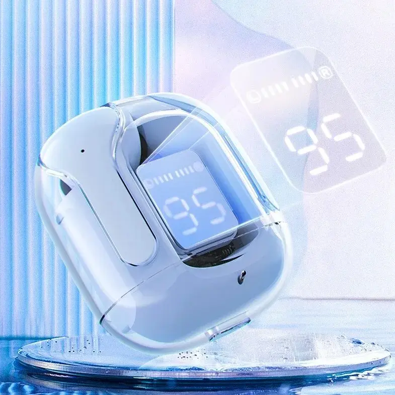 Tai nghe KY8 ULTRA Thân Trong Suốt [Món quà miễn phí] Bao tay chơi game, 6 Màu, Âm thanh nổi không dây thực sự với màn hình kỹ thuật số, Micrô tích hợp | BigBuy360 - bigbuy360.vn