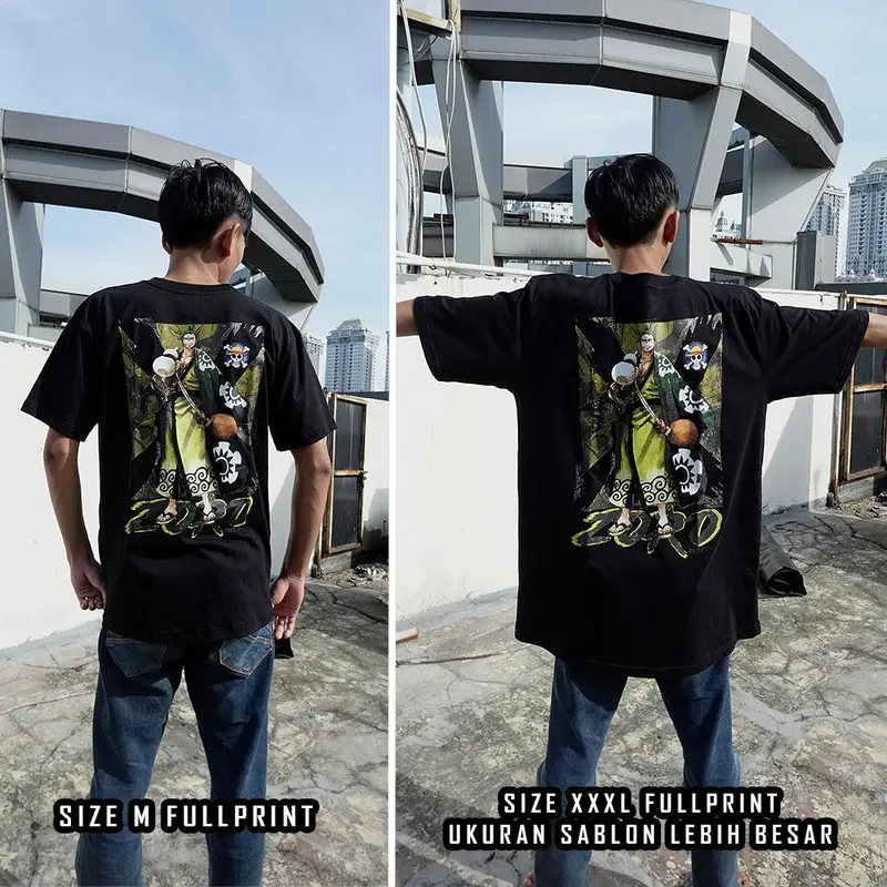 T-Shirt One Piece - Raid On Onigashima - Kaos Distro 100% Katun - Kain Combed 24s - Unisex Pria Wanita Dewasa - Tebal Nyaman Printing Anime & Japan Style - Baju Atasan Cowok / Cewek Sablon Keren Jepang Streetwear Digital - TM0115 7