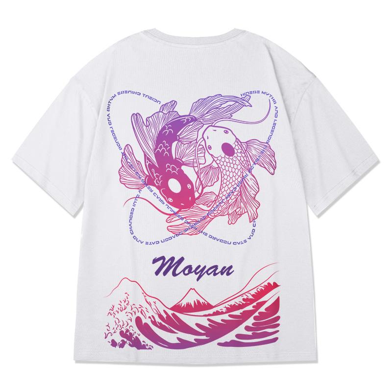 Áo Thun Nam Ngoại Cỡ, Áo Cotton Ngắn Tay, Dáng Rộng, Hip Hop Menswear 4
