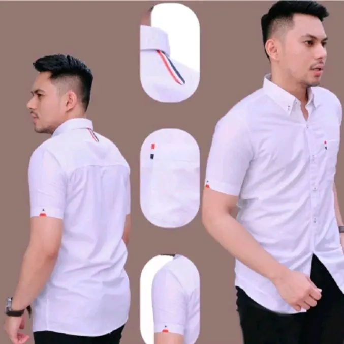 Kemeja Putih Pria Slimfit Premium | Hem Atasan Kemeja Baju Laki-laki/Cowok Slimfit Casual