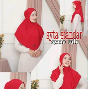 Juma Siria Standar Bergo Jersy super# Kerudung Jilbab Muslim Instan Syari Panjang Nyaman
