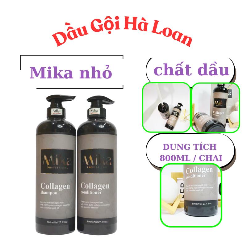  Bộ dầu gội xả collagen mika 800ml x2 kiểm soát dầu thừa   giảm gàu ngứa Nữ Women 