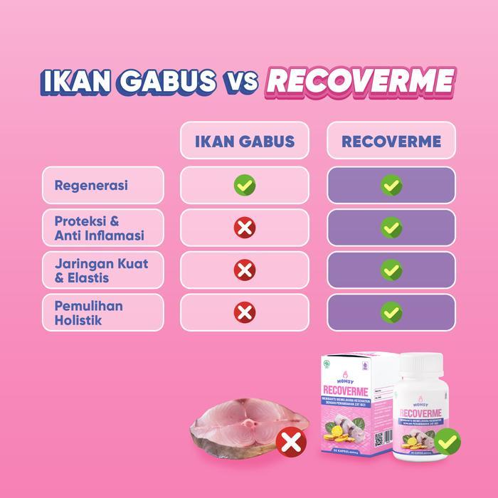 Promo Terlaris MOMSY RECOVERME Pemulih Luka Lahiran Lengkap Dengan 3 Bahan Aktif Sinergis Ikan Gabus Daun Binahong Enzim Bromelain