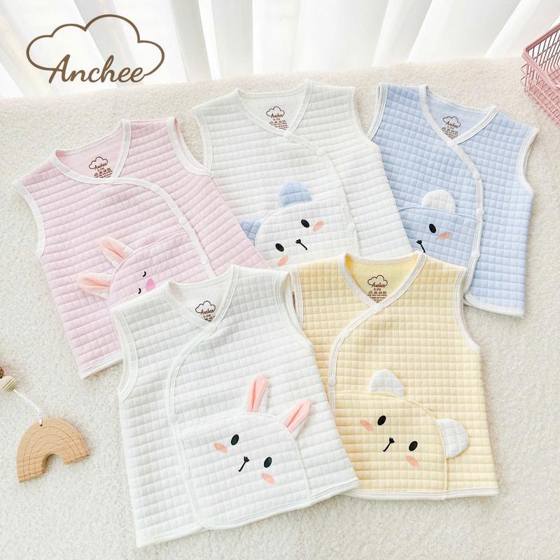    GA1  Gile sơ sinh Phối Túi  Anchee chất liệu vải Xốp Trần Bông mềm nhẹ dày vừa cho bé 0-9 tháng 