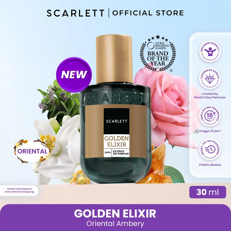 Scarlett Whitening Extrait De Parfum Golden Elixir 30ml 0