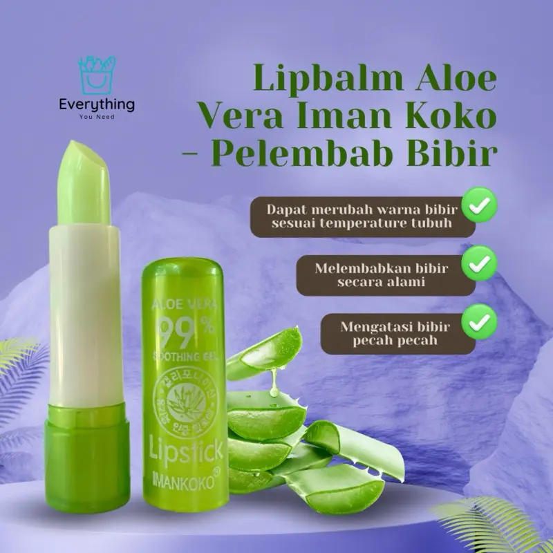 (12PCS) LIPSTICK / LIPSTIK / LIP BALM ALOEVERA 99% MAGIC COLOUR CHANGING 0