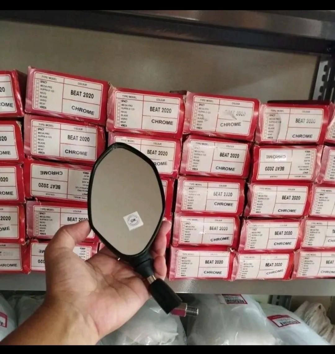 Spion LED Bubut 3 Jari Spion Style Plat KT Tangkai Pendek Pnp Vario Pcx Beat Adv Universal Motor Honda Accessories Asli spion  bubut Motorcycle Sporty