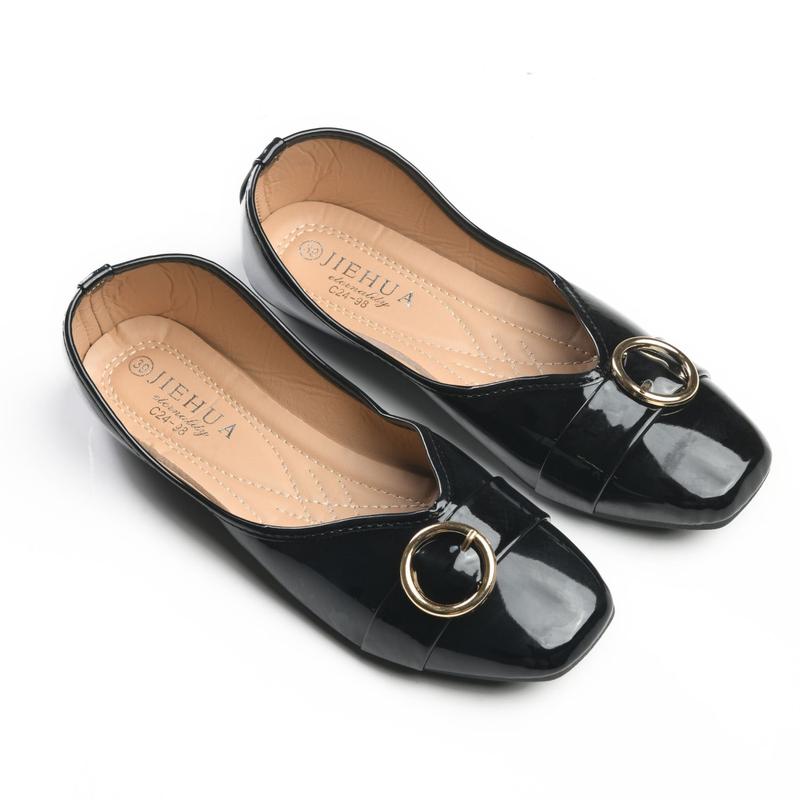 JIEHUA (BELI 2 GRATIS LIPSTICK) - Della Flatshoes Wanita Anti Slip Model Terbaru Kerja Kuliah Harian C24-98 5