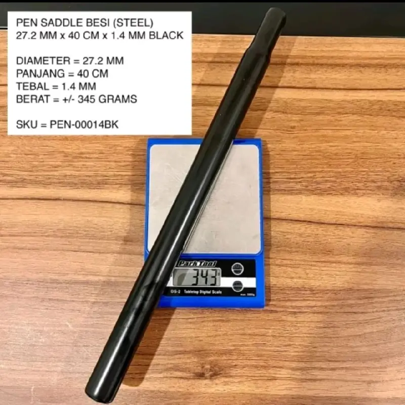 Seatpost Pen Cagak Tiang Sadel Oxo 27.2 panjang 400 mm Steel 0