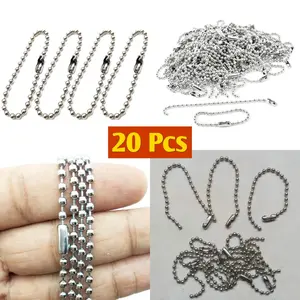 Gantungan Kunci Rantai Biji Lada Merica Pelor Kuku Hangtag 20 pcs Boneka Silver Baju