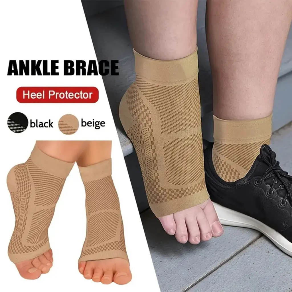 Giảm sưng, Lammeuya, với vớ nén, giữ ấm chân, thích hợp cho viêm cân gan chân, nẹp gót chân hỗ trợ, để hỗ trợ và giảm đau mắt cá chân, thích hợp cho thể thao